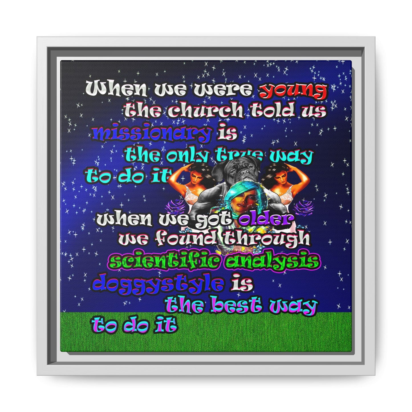 doggystyle - framed canvas art ('snoops' background)