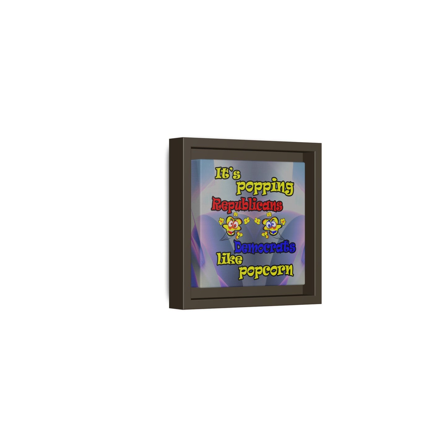 popping like popcorn - framed canvas art (grey-pink wave)