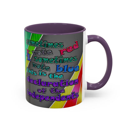 declaration of the independents - Accent Mug (rainbow split)