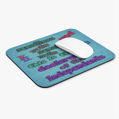 declaration of the independents - Mouse Pad (Rectangle) (faded blue)