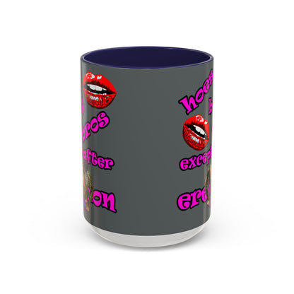 hoes b4 bros - Accent Mug (dark grey)