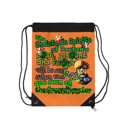 christmas spirits of boston - Drawstring Bag (crusta)