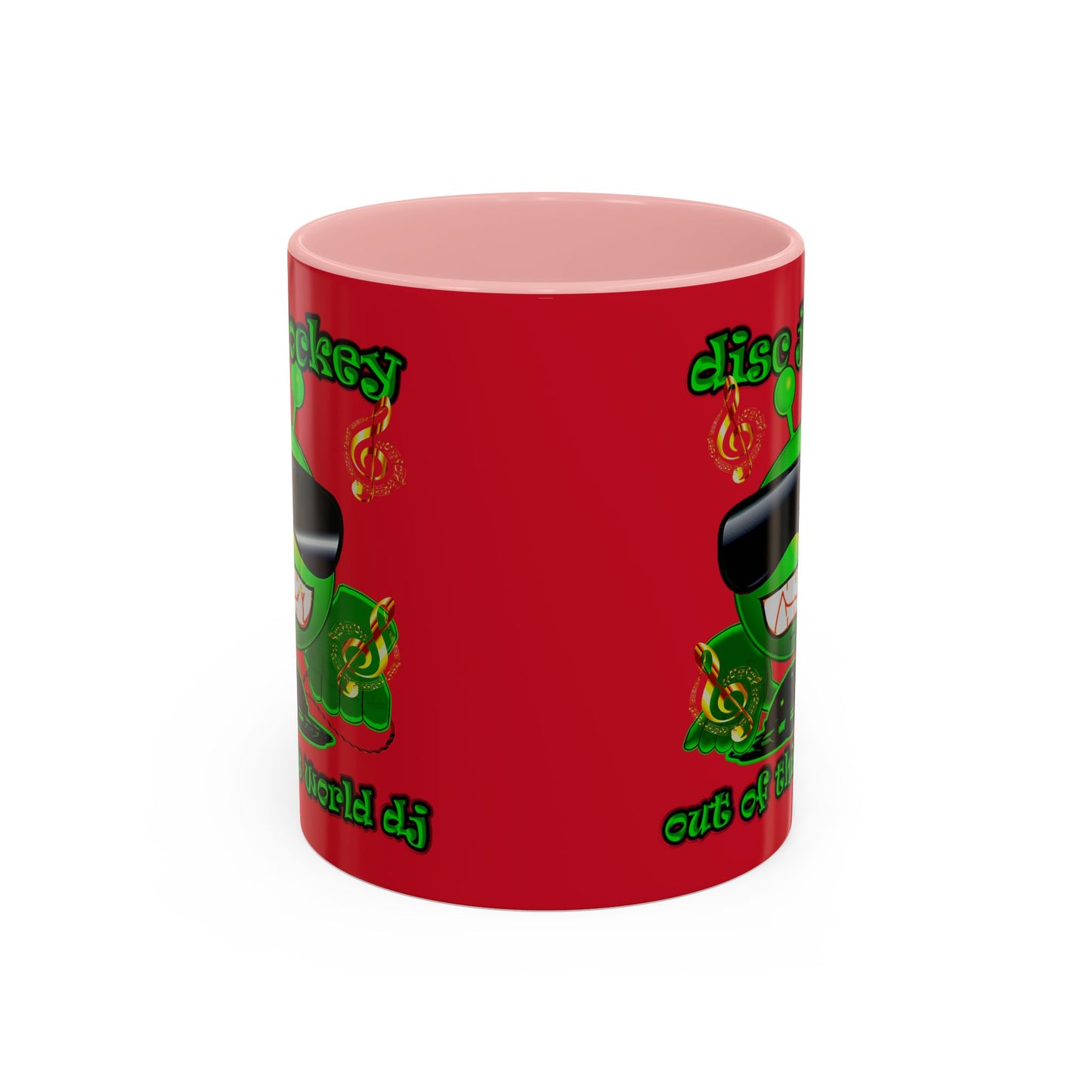 disc jockey - Accent Mug (dark red)