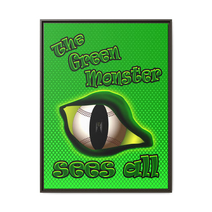 green monster - framed canvas art (logo green)