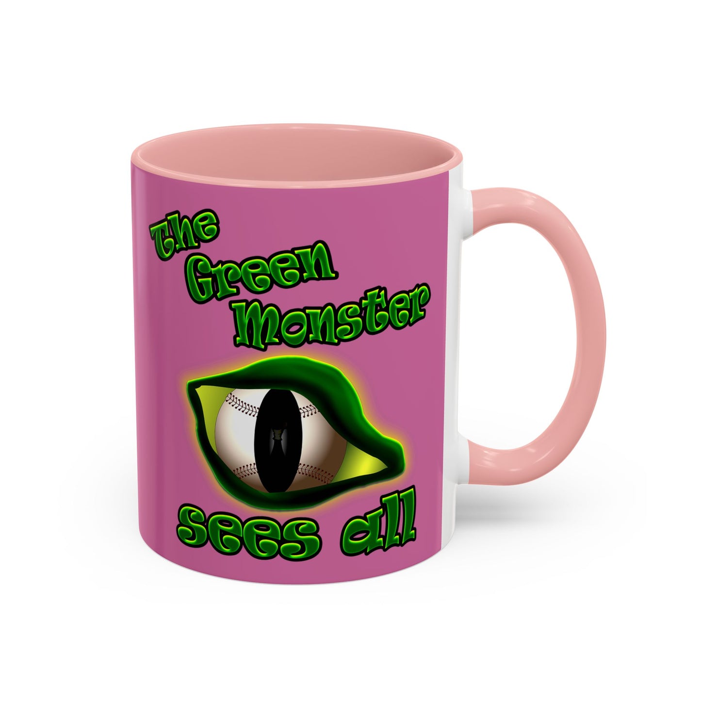 green monster - Accent Mug (light pink)