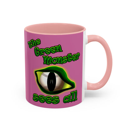green monster - Accent Mug (light pink)