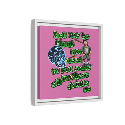 og - framed canvas art (light pink)