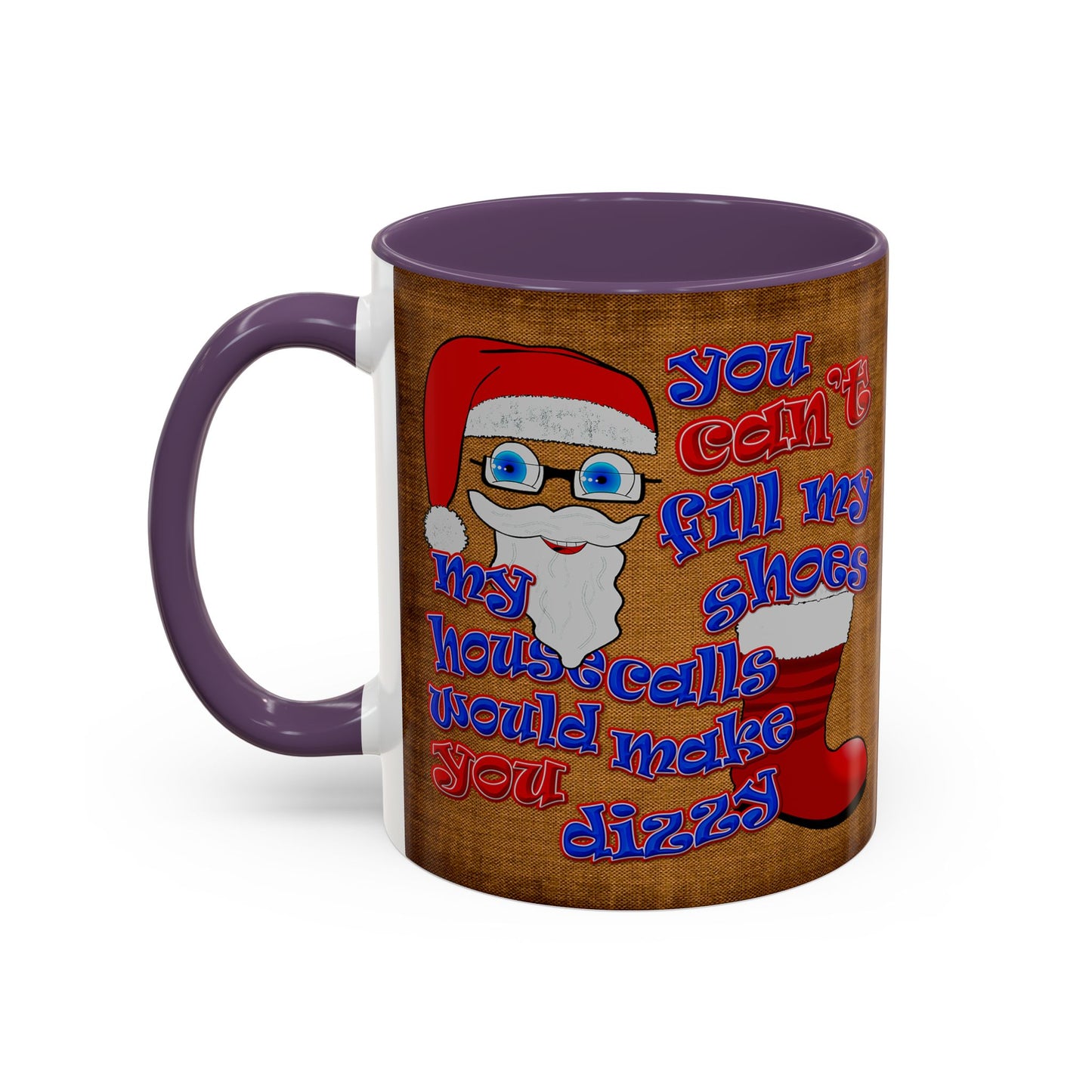 santa's shoes - Accent Mug (brown papyrus)