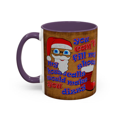 santa's shoes - Accent Mug (brown papyrus)