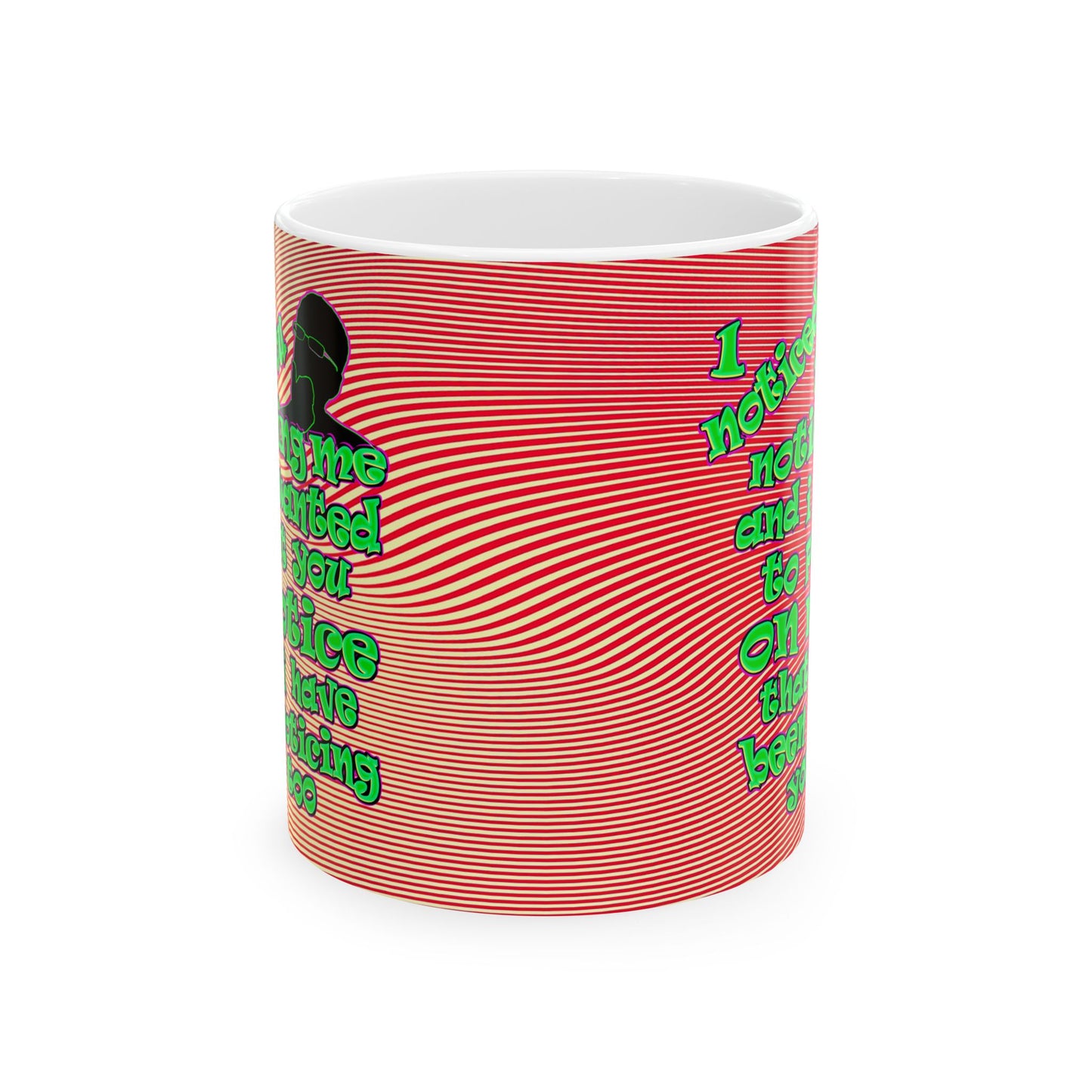 noticed you noticing - White Mug (yellow-orange wave)