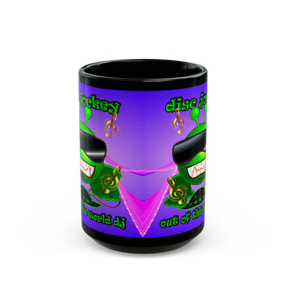 disc jockey - Black Mug (purple-pink wave)