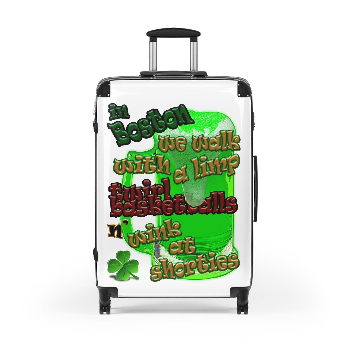celtics logo - Suitcase (white)