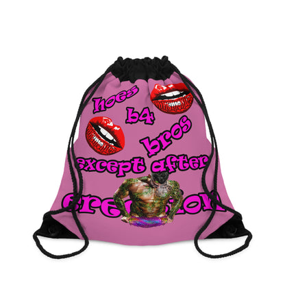 hoes b4 bros - Drawstring Bag (light pink)