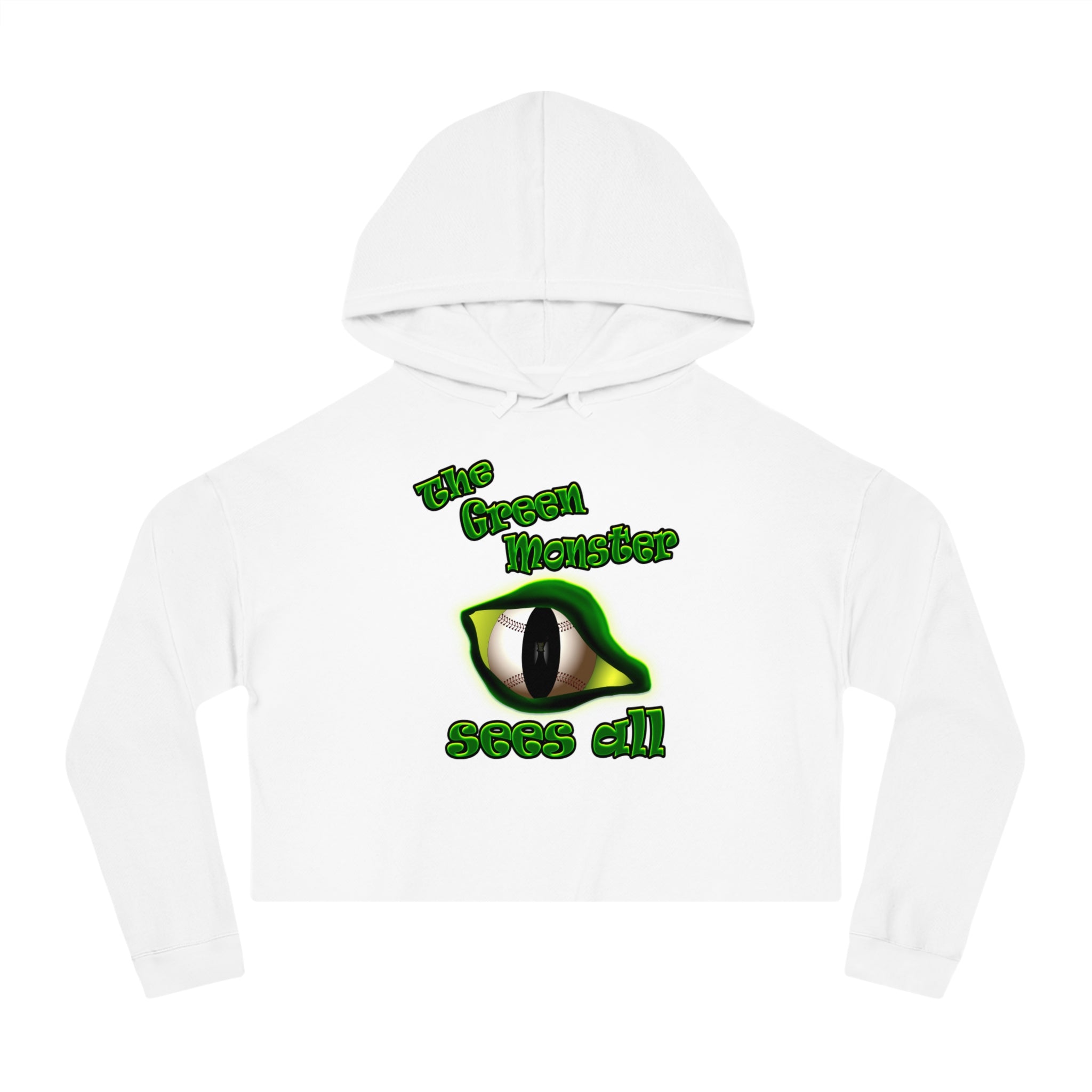green monster - Women’s Cropped Hooded Sweatshirt