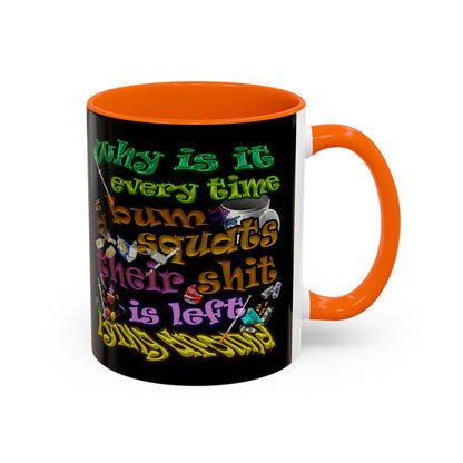 the bum's shit - Accent Mug (black)