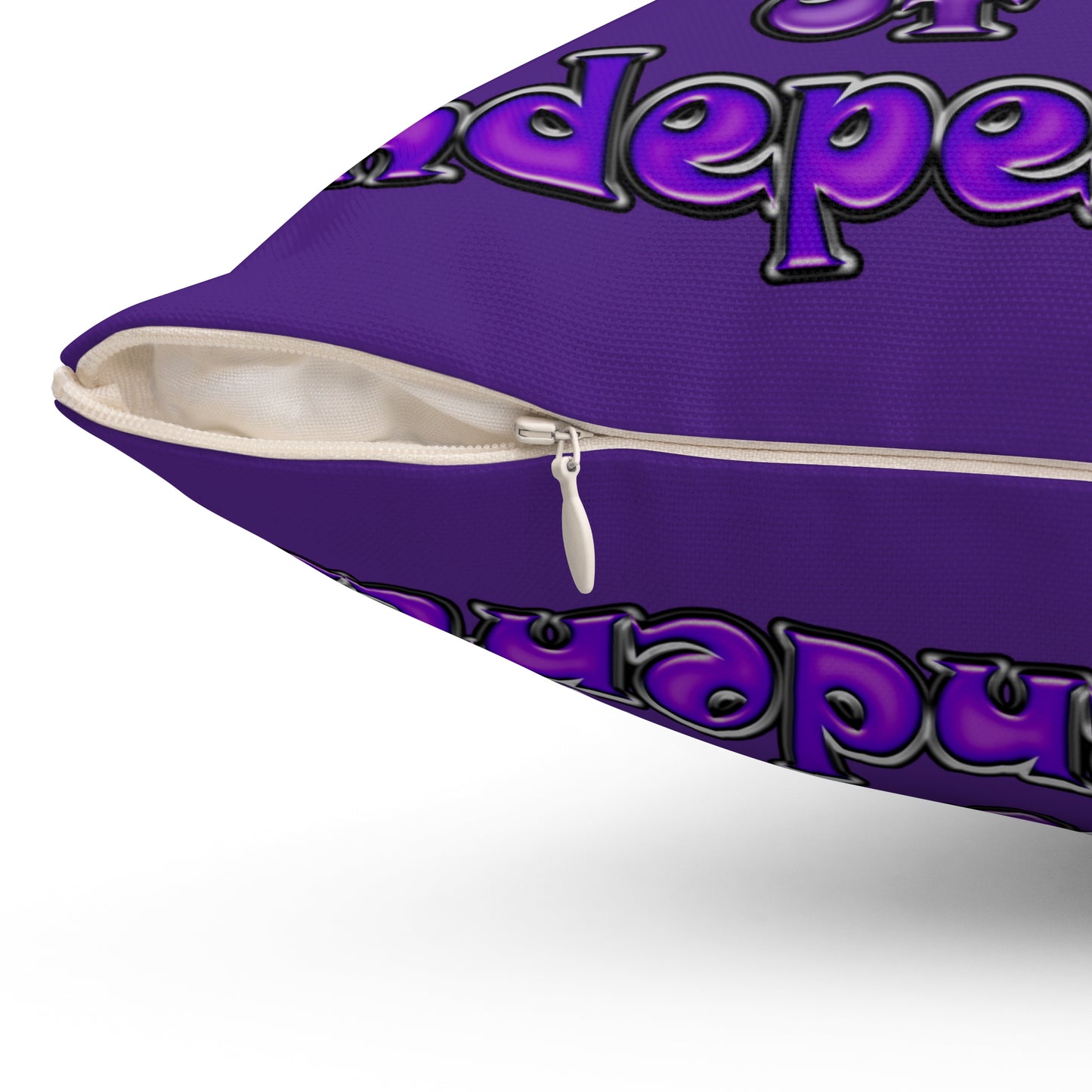 declaration of the independents - Spun Polyester Square Pillow - (purple)
