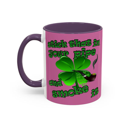 celtics logo - Accent Mug (light pink)