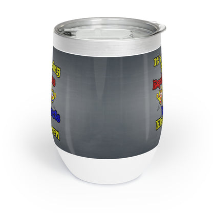 popping like popcorn - Chill Wine Tumbler (grey-light grey)