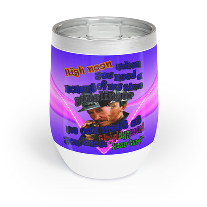 high noon - Chill Wine Tumbler (purple-pink wave)