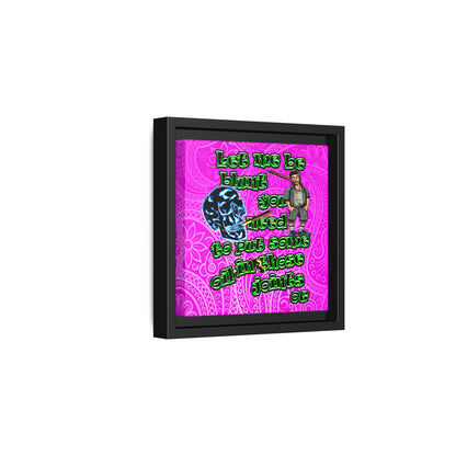 og - framed canvas art (pink swirl)
