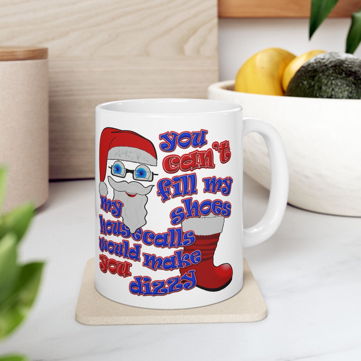 santa's shoes - White Mug (white)