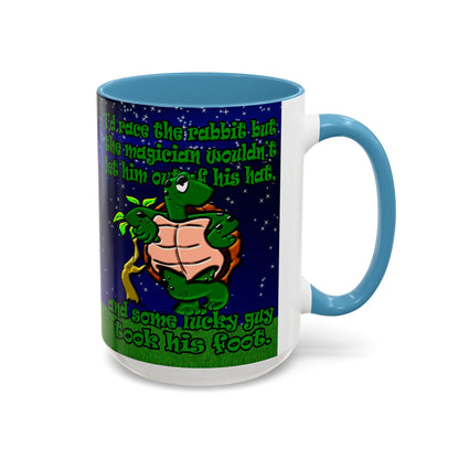 turtle race - Accent Mug ('snoops' background)