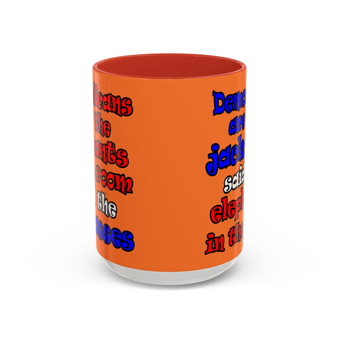 donkeys and elephants - Accent Mug (crusta)