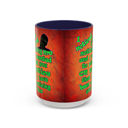 noticed you noticing - Accent Mug (burnt orange)