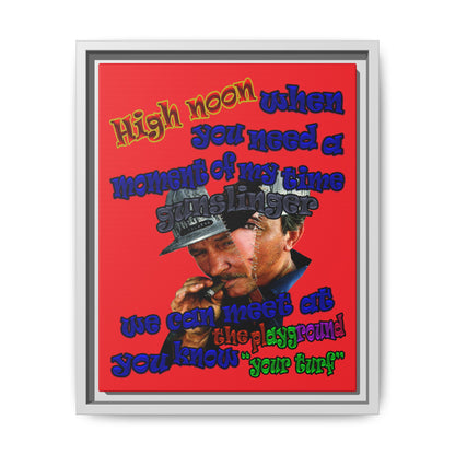 high noon - framed canvas art (red)