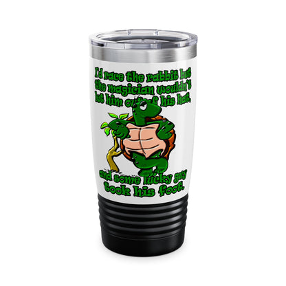 turtle race - Ringneck Tumbler, 20oz (white)