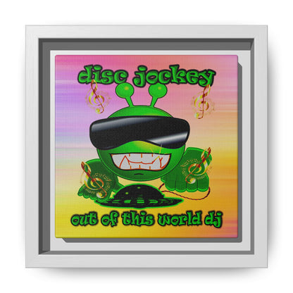 disc jockey - framed canvas art (color blur)