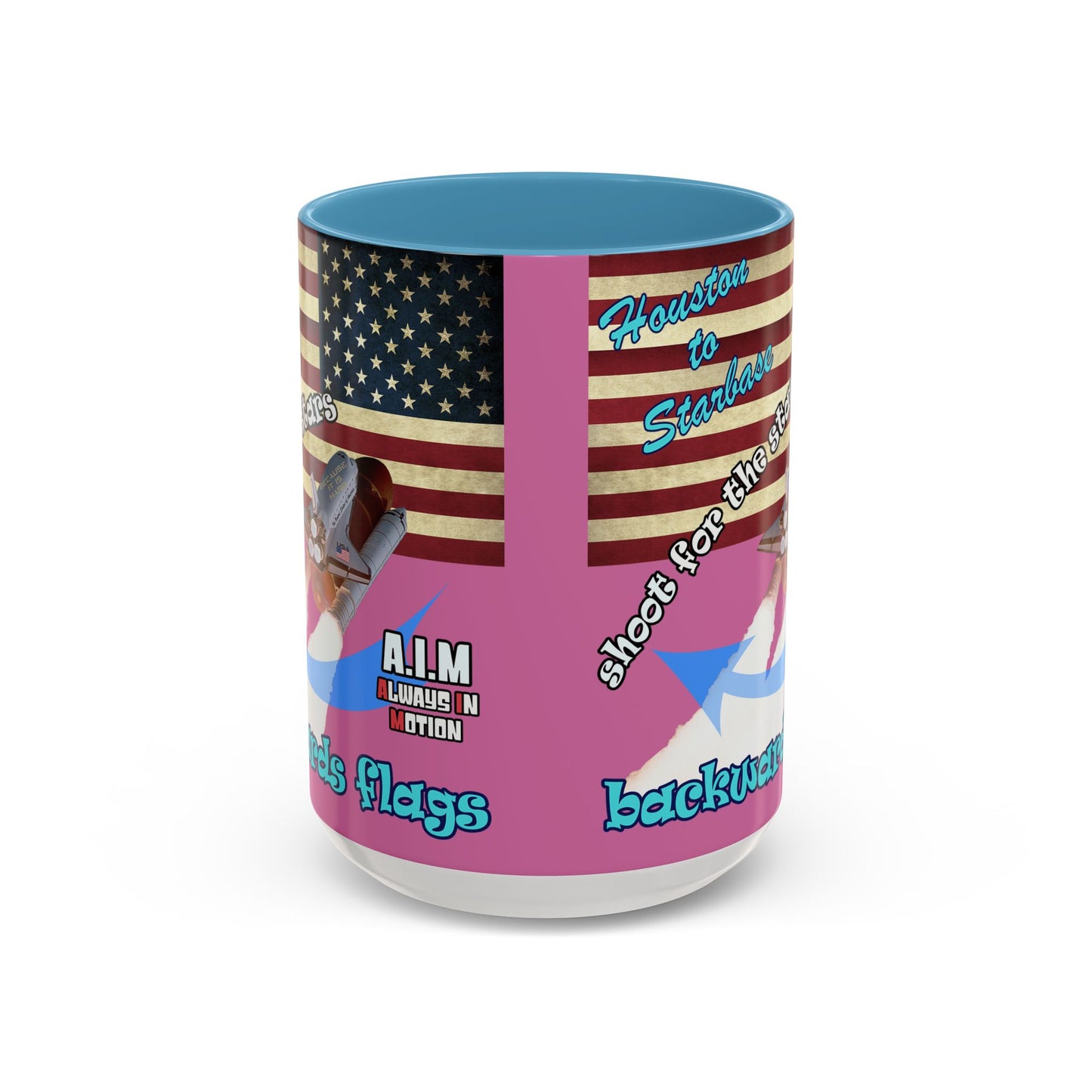 shoot for the stars - Accent Mug (light pink)