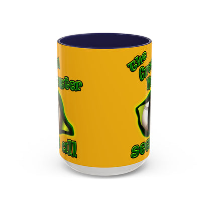green monster - Accent Mug (yellow)