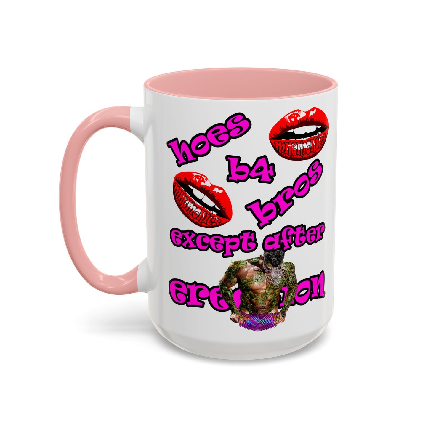 hoes b4 bros - Accent Mug (white)