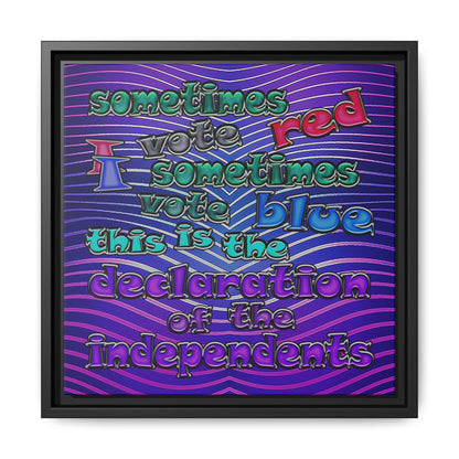 declaration of the independents - framed canvas art (purple wave)