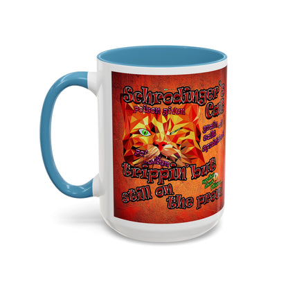 schrodinger's cat - Accent Mug (burnt orange)
