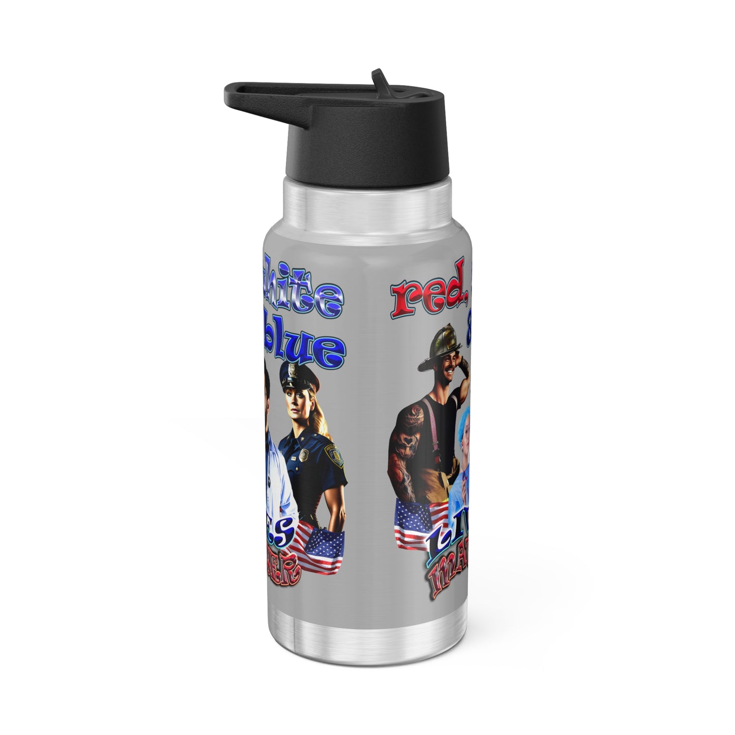 rw&b lives matter - Gator Tumbler, 32oz (light grey)