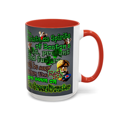 christmas spirits of boston - Accent Mug (grey-light grey)