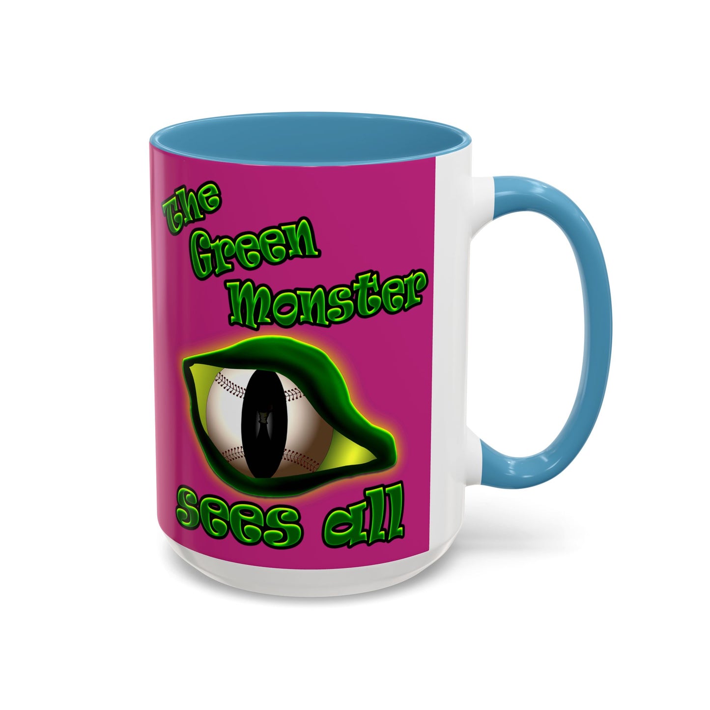 green monster - Accent Mug (pink)