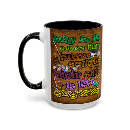 the bum's shit - Accent Mug (brown papyrus)