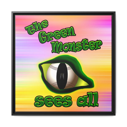 green monster - framed canvas art (color blur)