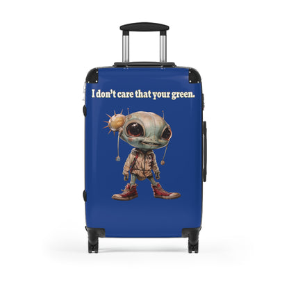 I don't care that your green - Suitcase (dark blue)