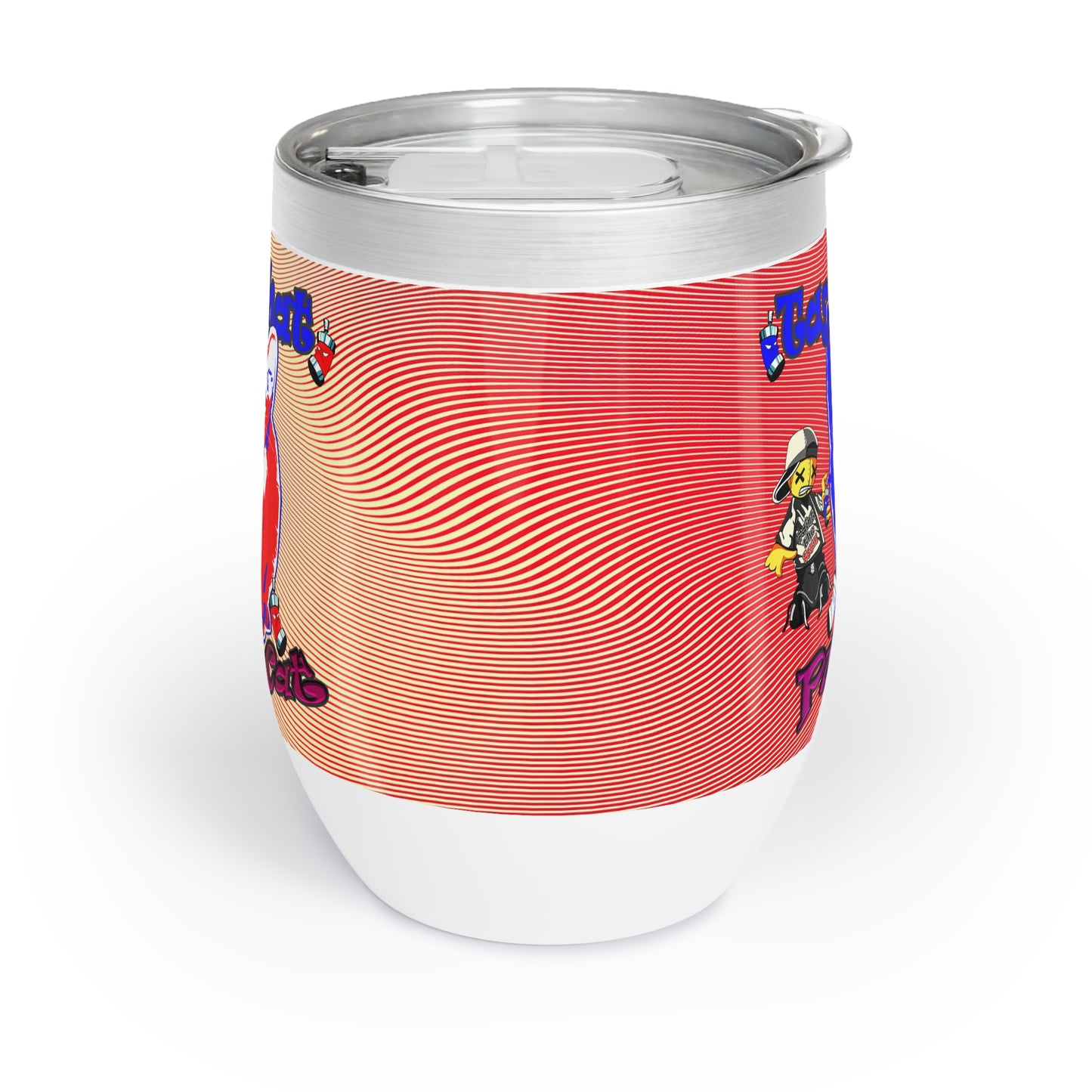 tag that - Chill Wine Tumbler (yellow-orange wave)