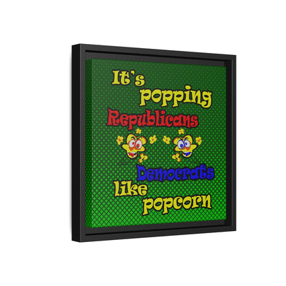 popping like popcorn - framed canvas art (logo green)