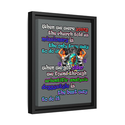 doggystyle - framed canvas art (dark grey)
