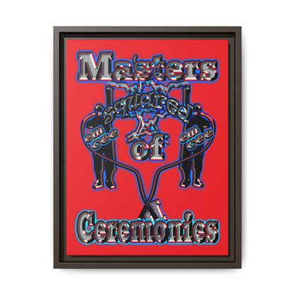 em cee squared - framed canvas art (red)