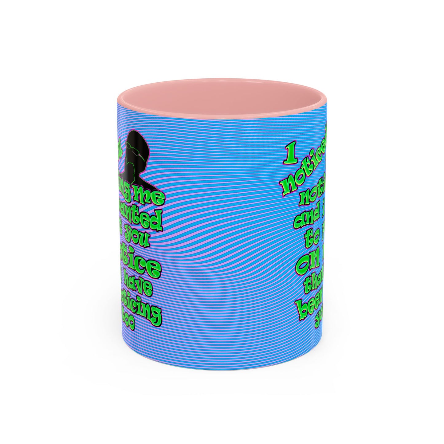 noticed you noticing - Accent Mug (light blue-purple wave)