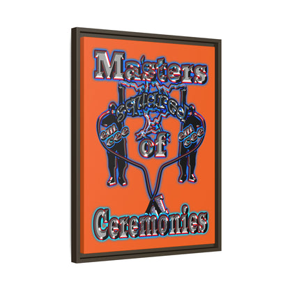 em cee squared - framed canvas art (orange)