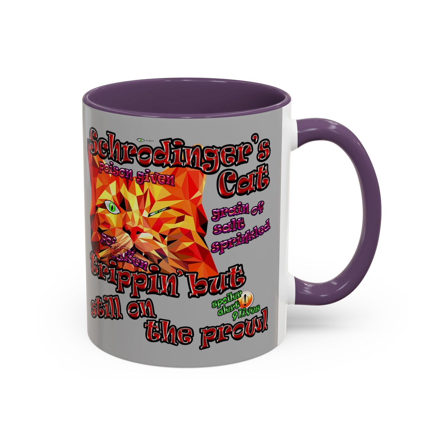 schrodinger's cat - Accent Mug (light grey)