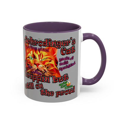 schrodinger's cat - Accent Mug (light grey)